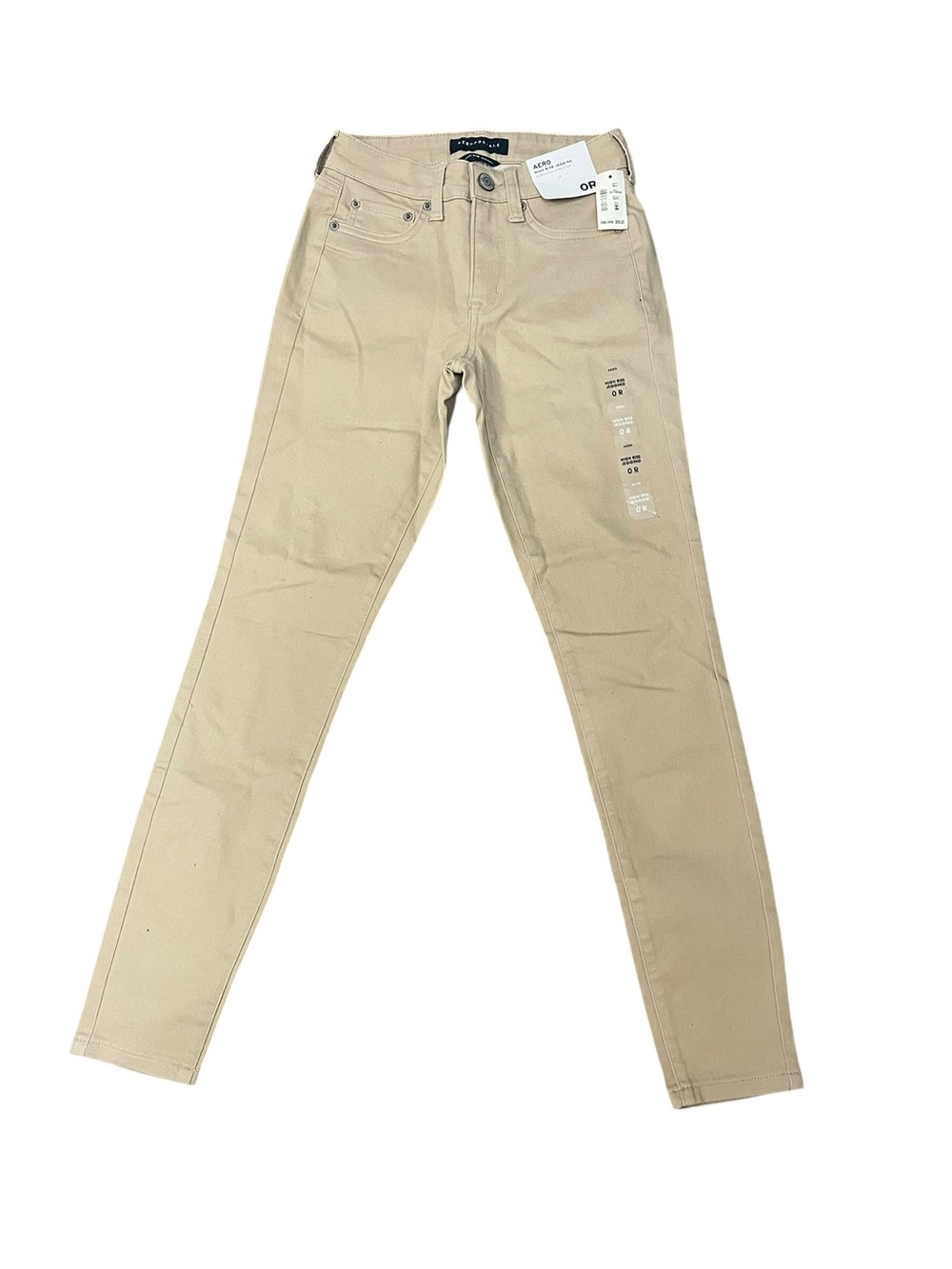 Aeropostale Women's Skinny Jeggings in Light Beige Sz 0R NWT